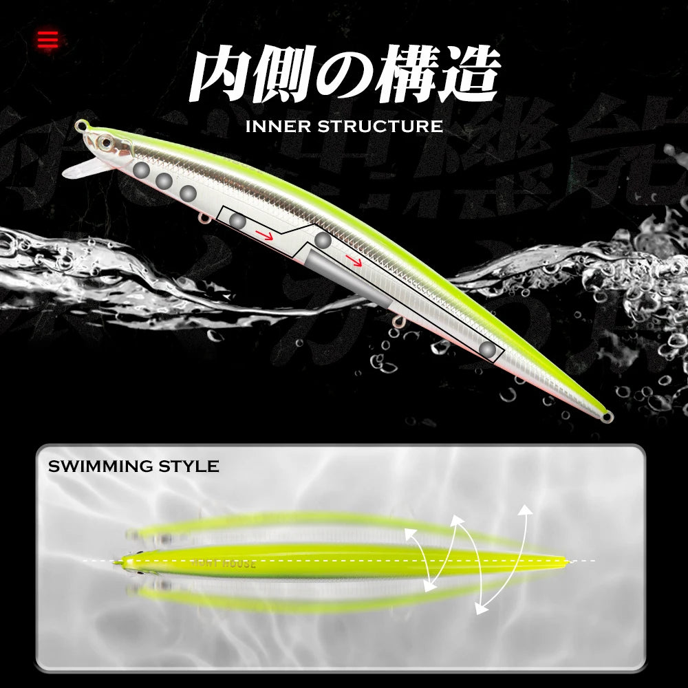 Jerkbait sinking HUNTHOUSE 175mm 34g