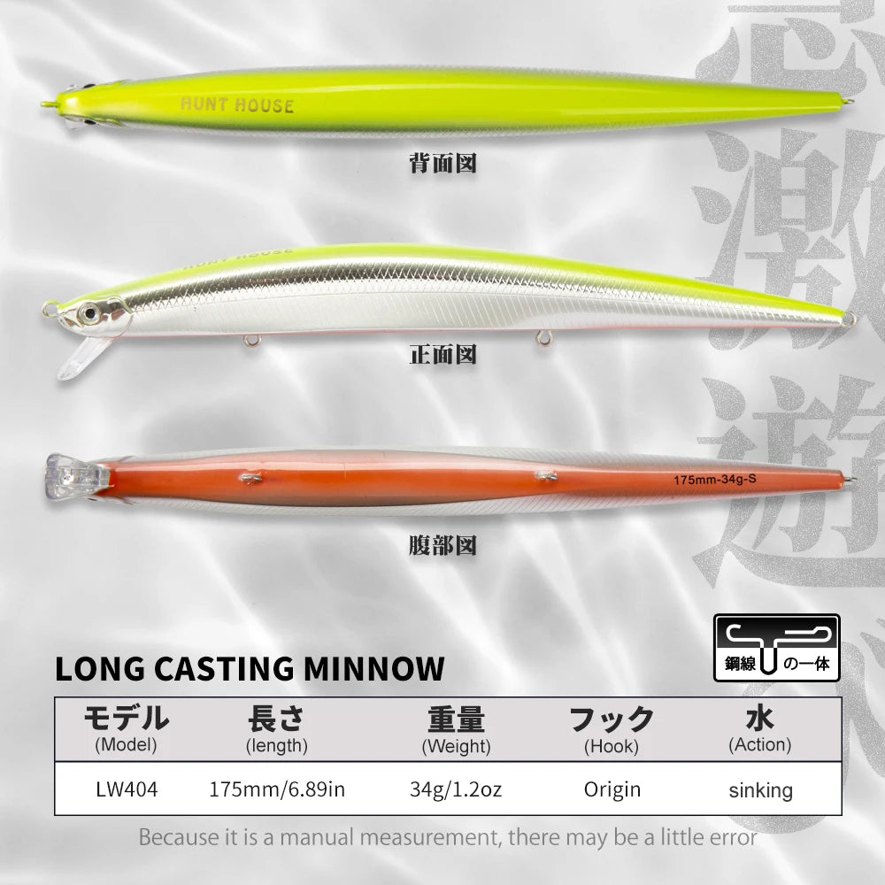 Jerkbait sinking HUNTHOUSE 175mm 34g
