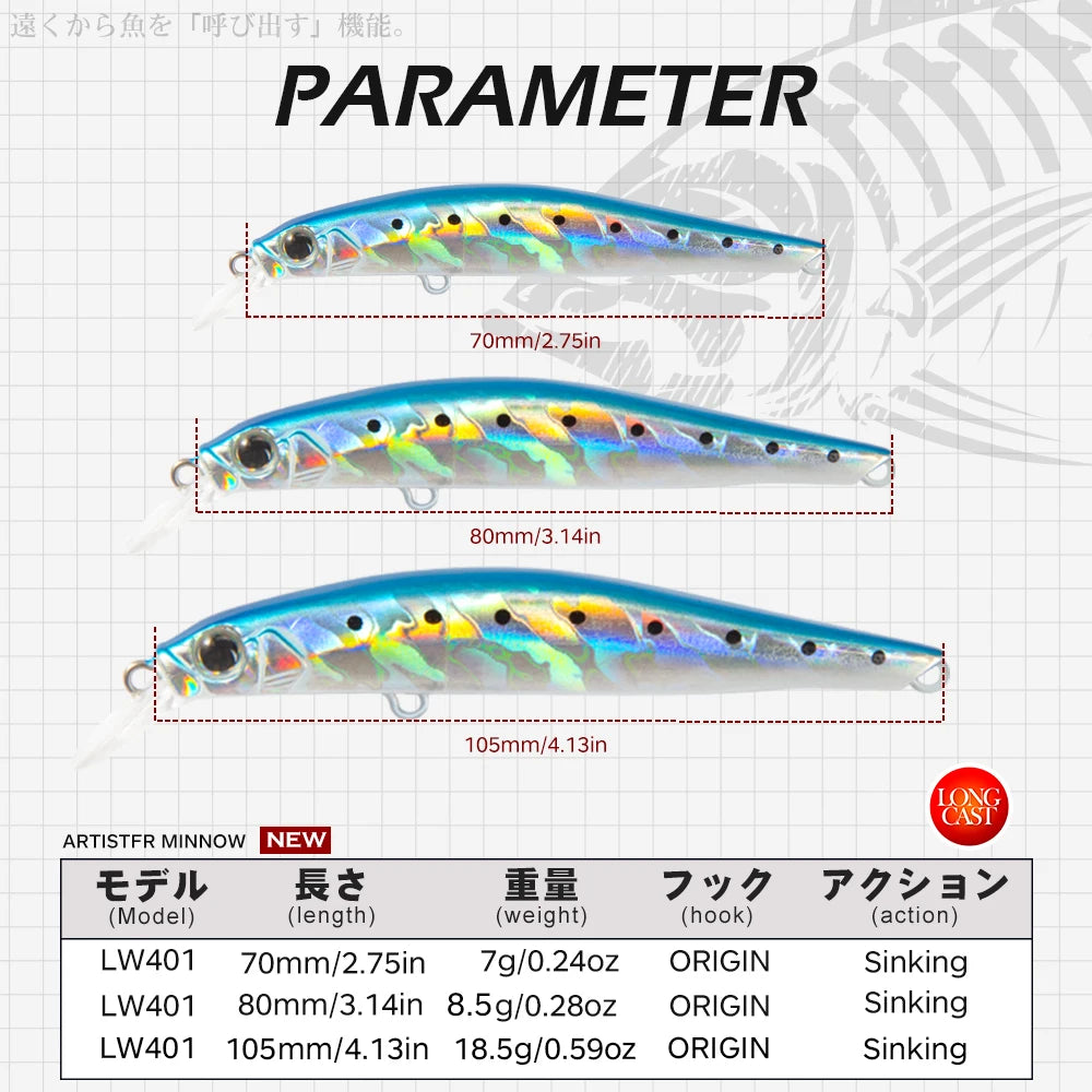 Minnow Sinking Hunthouse 18.5G/7G/8.5G