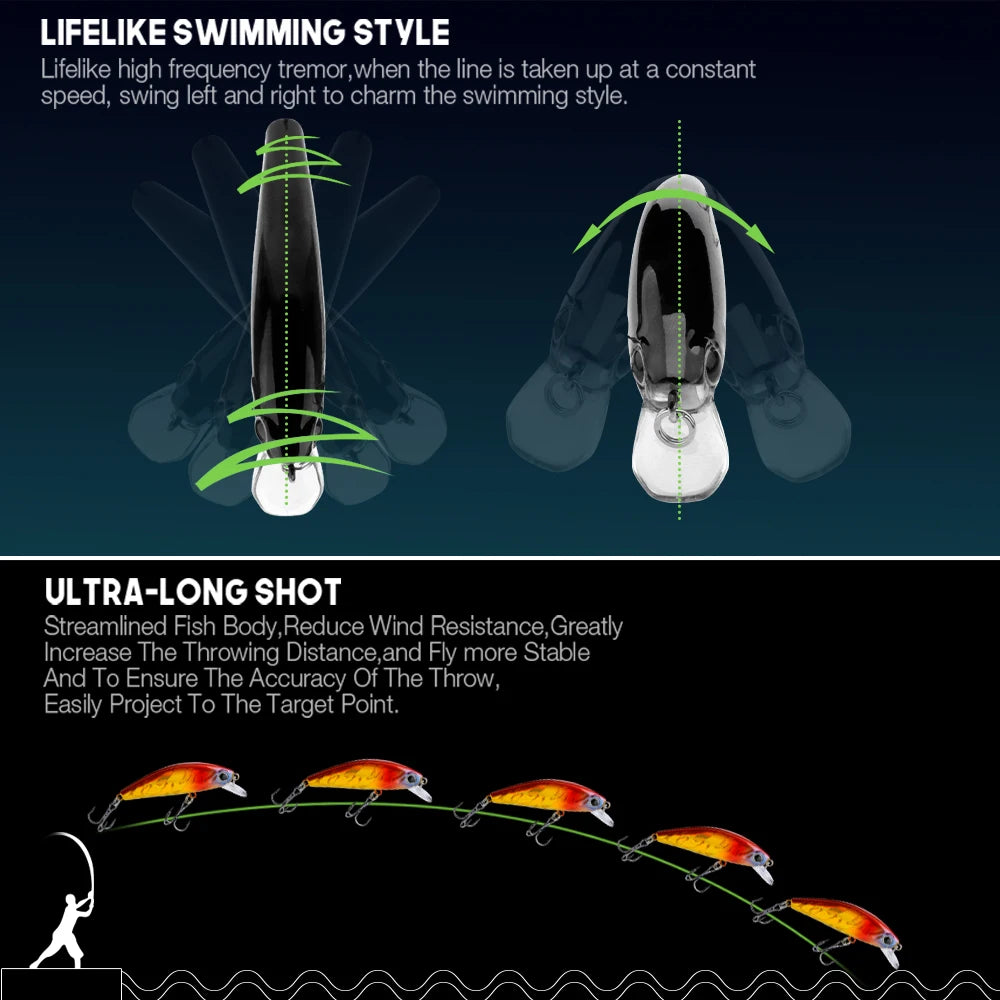 Mini Jerkbait Sinking TREHOOK 55mm 6.5g