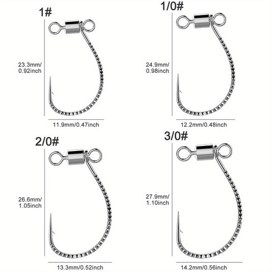 Stainless Steel Fishing Hooks STD 10pcs