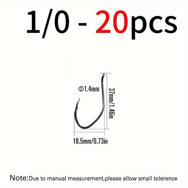 Hook Up High Carbon Steel 5pcs/20pcs Size 8 6 1/0 2/0 3/0 4/0 6/0