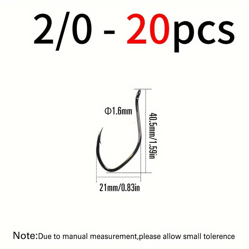 Hook Up High Carbon Steel 5pcs/20pcs Size 8 6 1/0 2/0 3/0 4/0 6/0