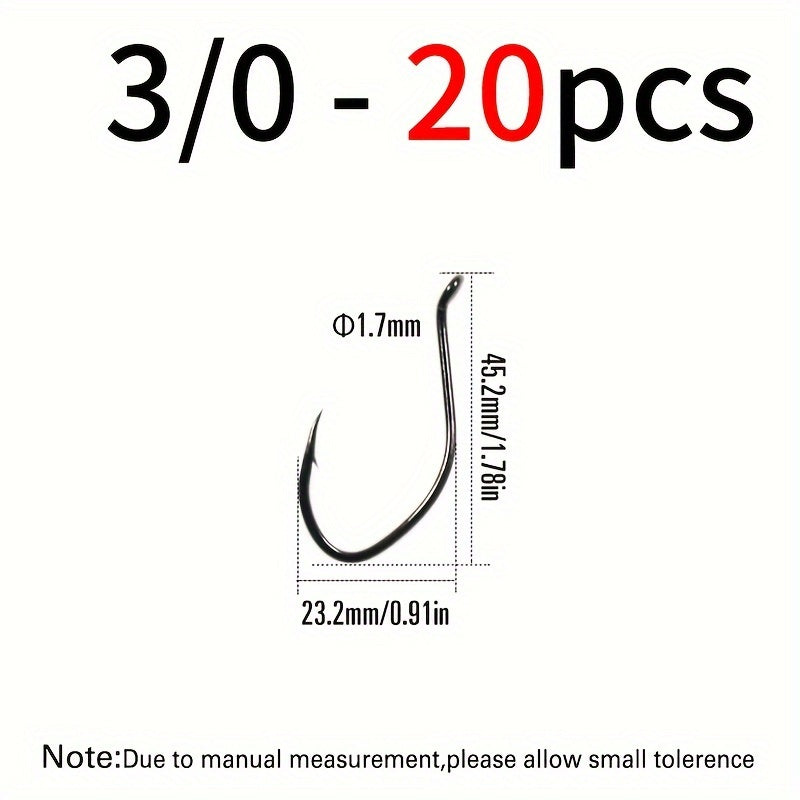 Hook Up High Carbon Steel 5pcs/20pcs Size 8 6 1/0 2/0 3/0 4/0 6/0