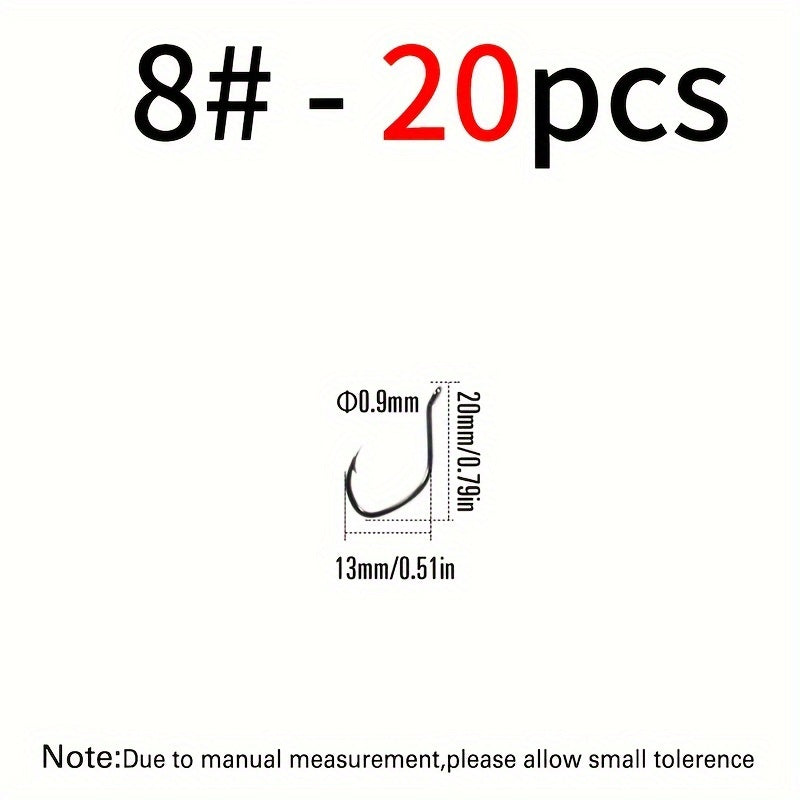 Hook Up High Carbon Steel 5pcs/20pcs Size 8 6 1/0 2/0 3/0 4/0 6/0