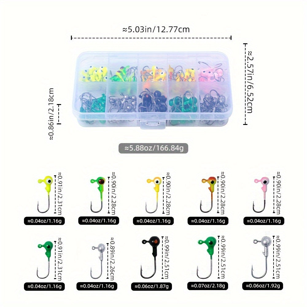 Weighted Fishing Hook Set TURIOU 100pcs