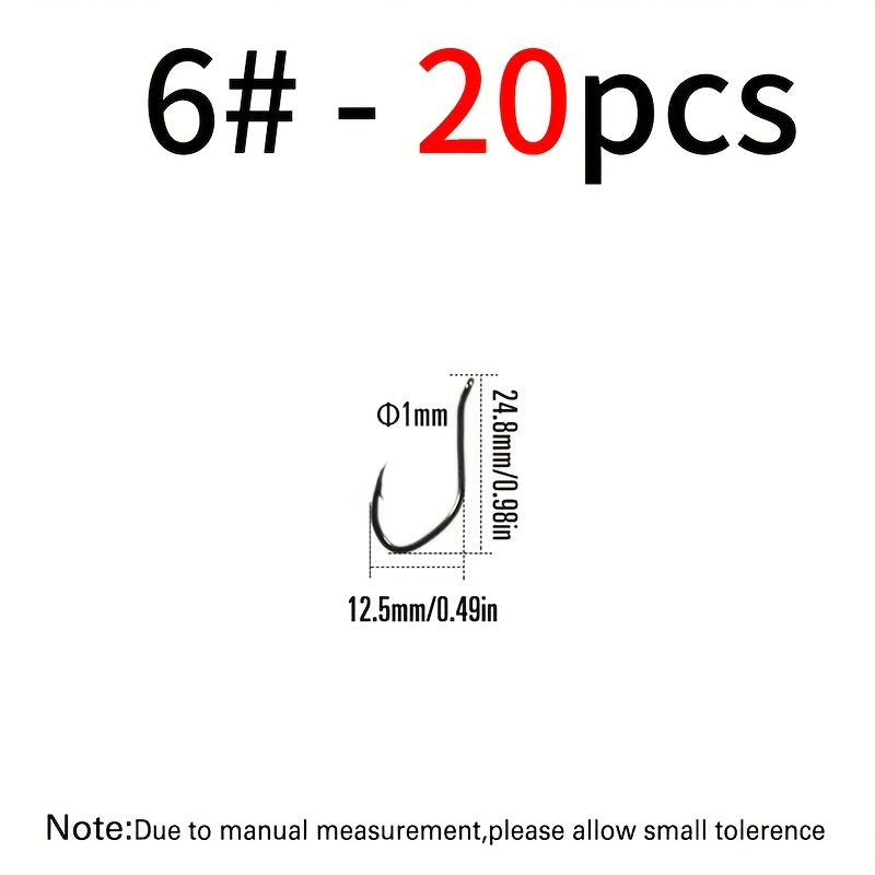Hook Up High Carbon Steel 5pcs/20pcs Size 8 6 1/0 2/0 3/0 4/0 6/0