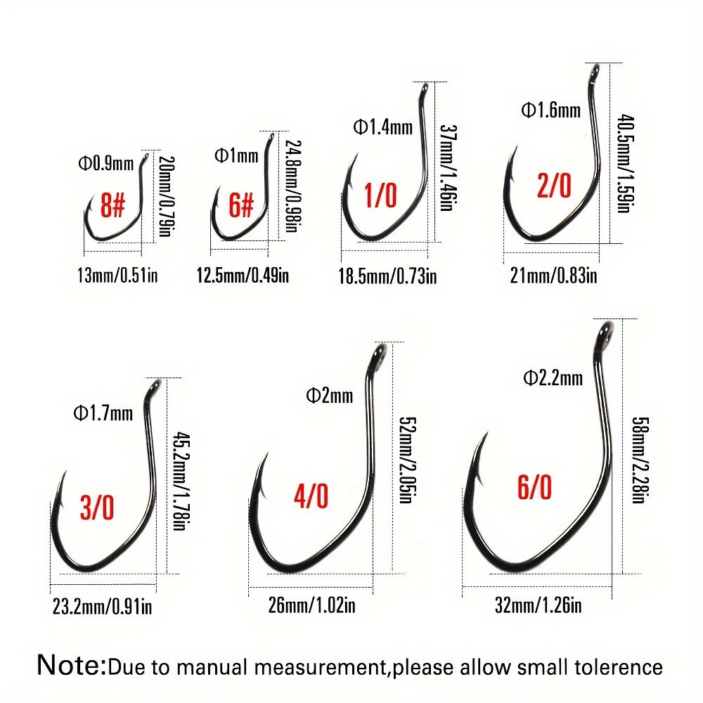 Hook Up High Carbon Steel 5pcs/20pcs Size 8 6 1/0 2/0 3/0 4/0 6/0