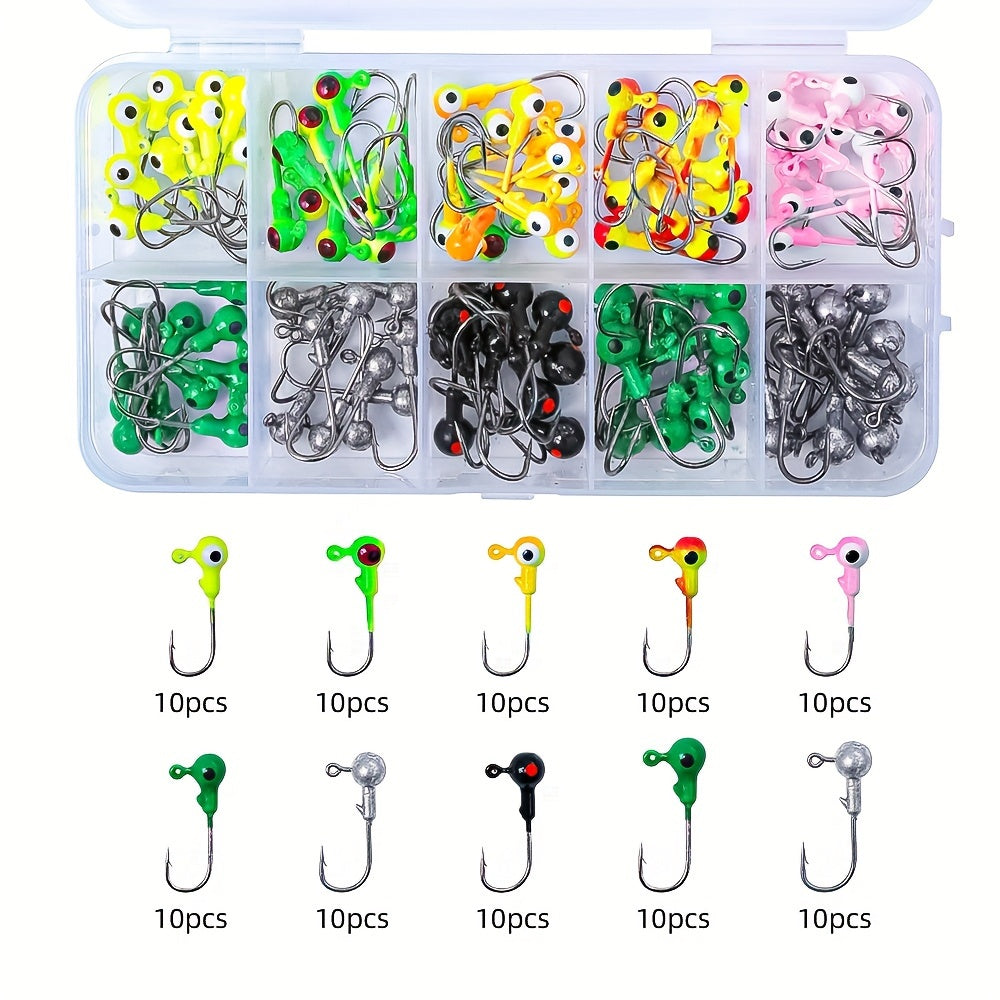 Weighted Fishing Hook Set TURIOU 100pcs