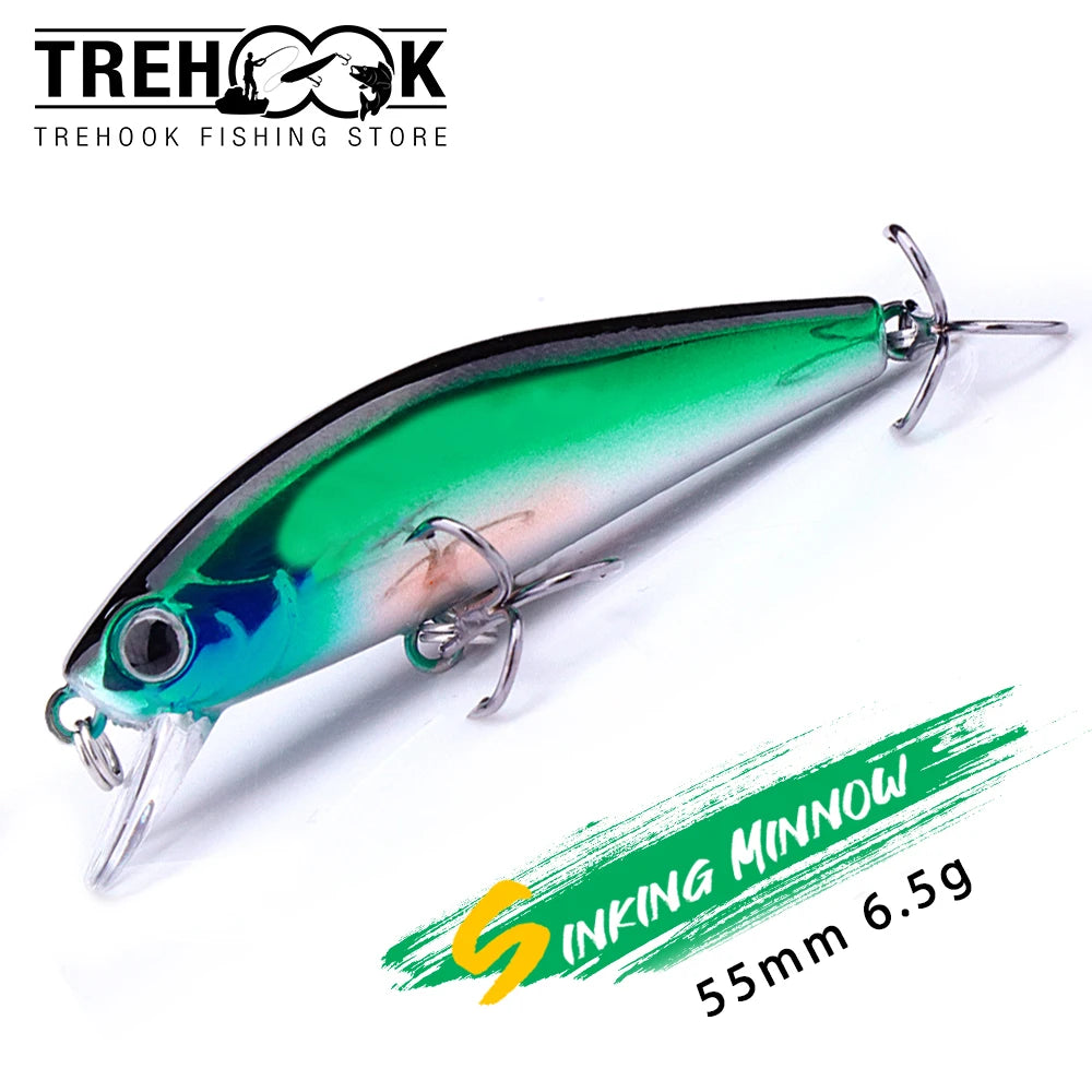 Mini Jerkbait Sinking TREHOOK 55mm 6.5g