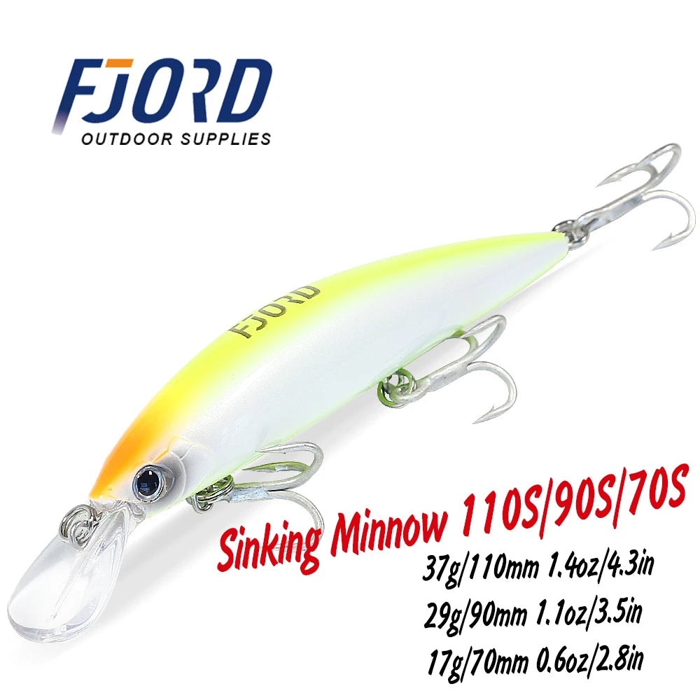 Heavy Sinking Minnow FJORD 110S 37g 90S 29g 70S 17g