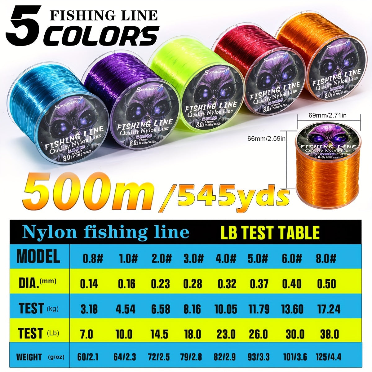 Monofilament Sougayilang 500m Codice 10507