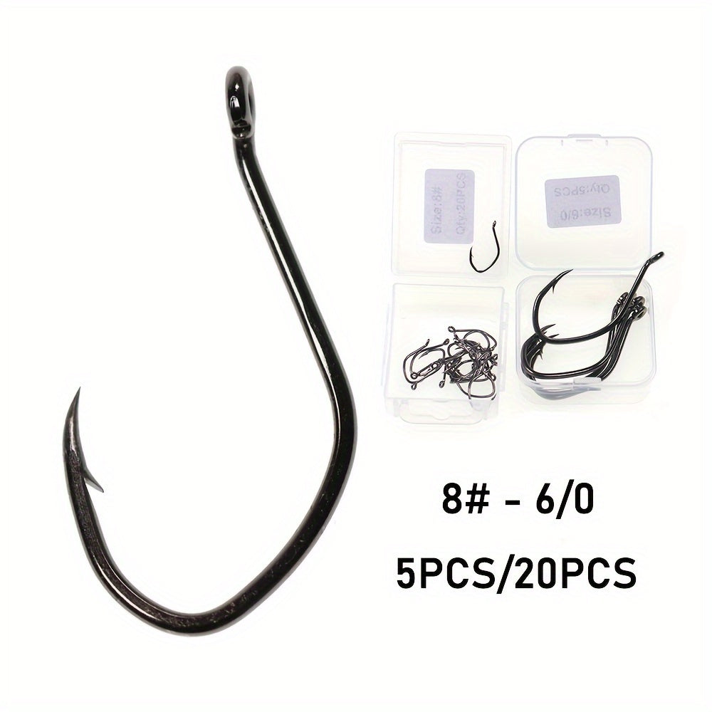 Hook Up High Carbon Steel 5pcs/20pcs Size 8 6 1/0 2/0 3/0 4/0 6/0